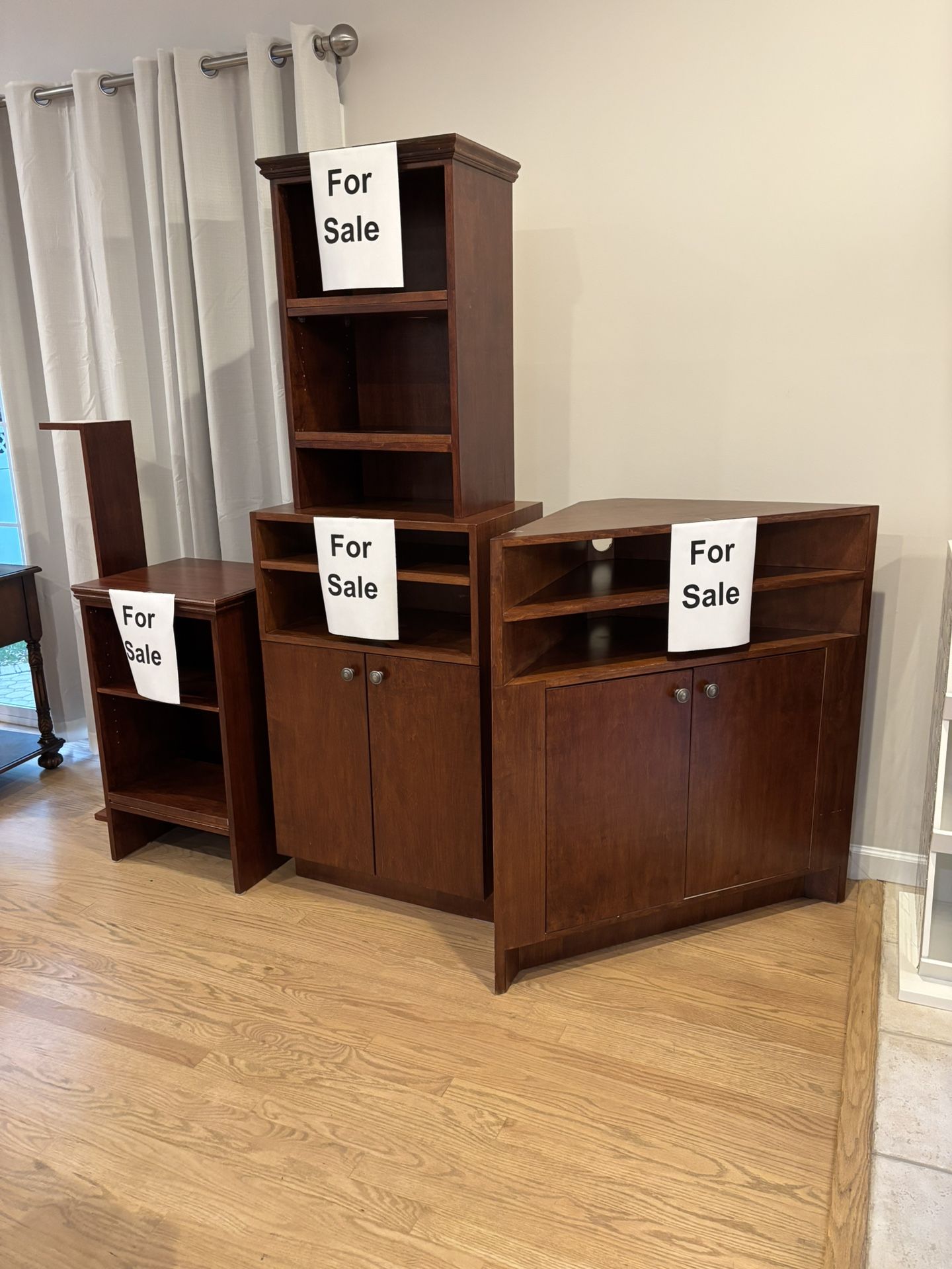 Solid Wood Shelves And Corner Shelf Unit $25 Each Buy What You Need , Must Go Moving !