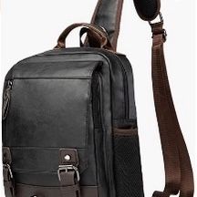 Unisex Bag Messenger Bag, Vintage Small Leather Shoulder Bags Travel Bag Man Purse Crossbody Bags for Work Business