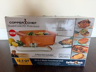 NEW Copper Chef Wonder Cooker XL Professional 14-in-1 Set - Never Used!