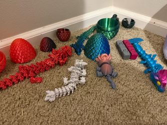 3d printed toys dragon etc