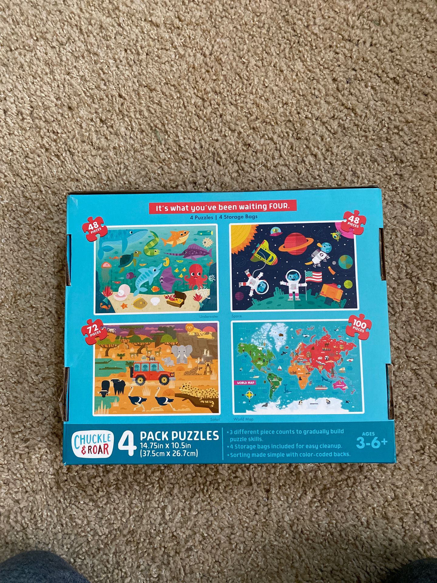 Buffalo Games Chuckle & Roar 4 pack puzzles