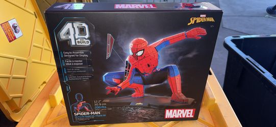 4D Build, Marvel Spider Man 3D Puzzle Model Kit Full-Body Pose, Marvel Collectibles & Desk Décor