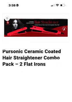 Pursonic Ceramic Hair Straightener Combo Pack