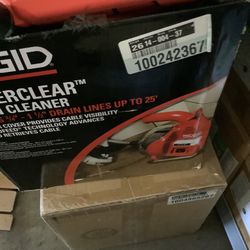 RIDGID PowerClear 120-Volt Drain Cleaning Snake Auger Machine for Heavy Duty Pipe Cleaning for Tubs, Showers, and Sinks