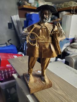 Vintage paper machae fisherman 1 hand missing