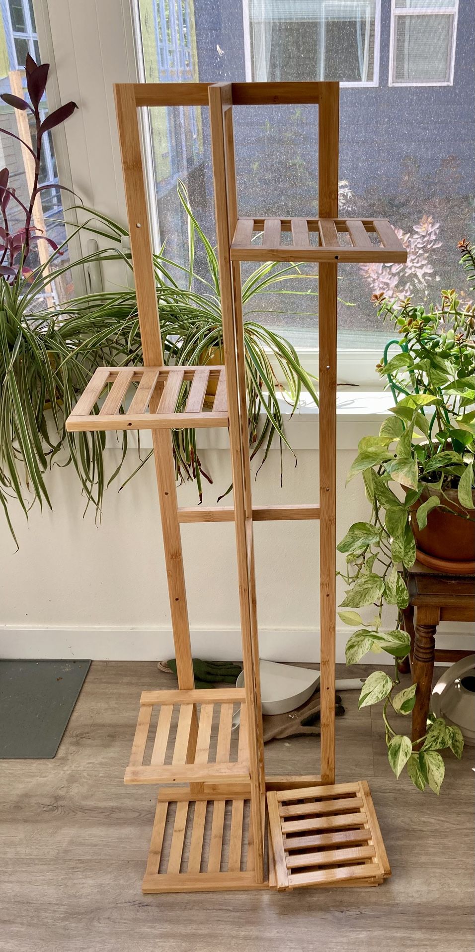 Bamboo Plant Stand For Indoor Outdoor Plants