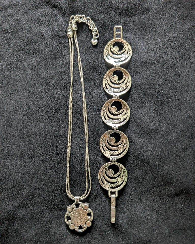 Brighton Rhinestone Set Necklace + Bracelet