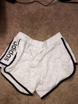 Grey and black Adidas short gym short sport wear