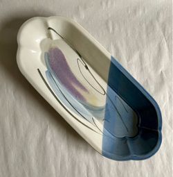 Vintage Jerry Pollari Studio Art Abstract Pottery Platter