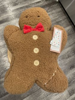 Gingerbread Man Plush Pillow