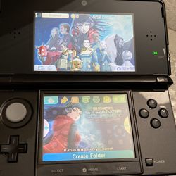 Nintendo 3ds Console Mod Cosmo Black With Charger.