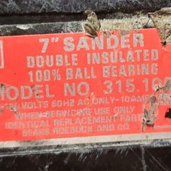 7" Craftsman Double Insulated Sander