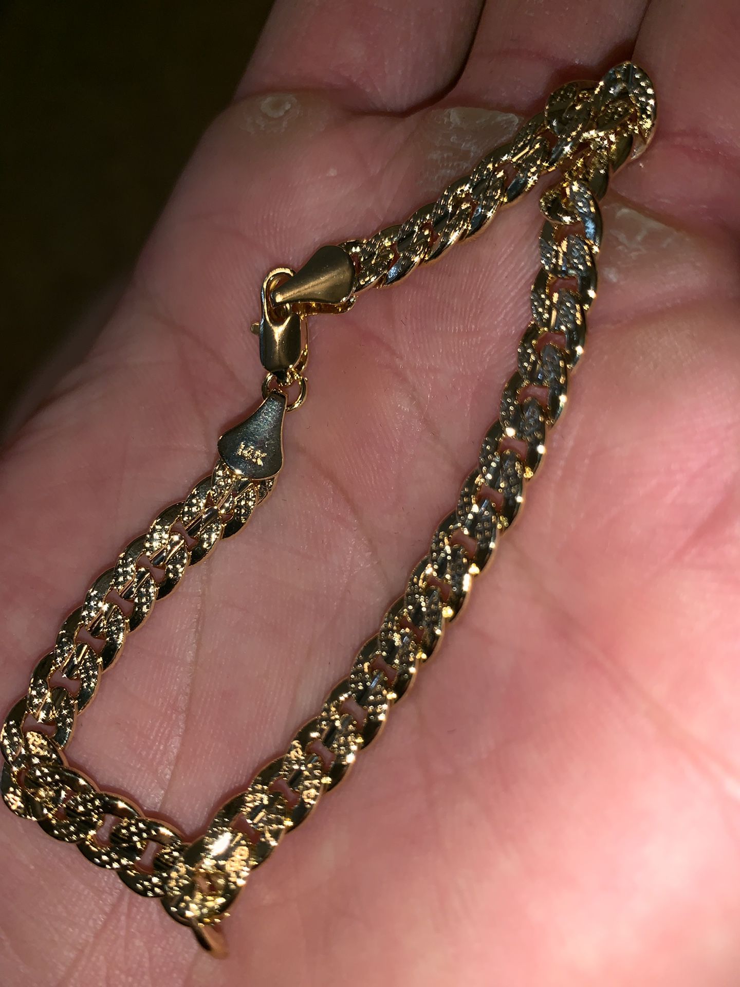 14k Cuban Gold Bracelet