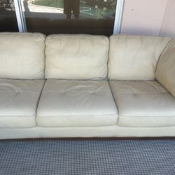 Leather Cream Sectional
