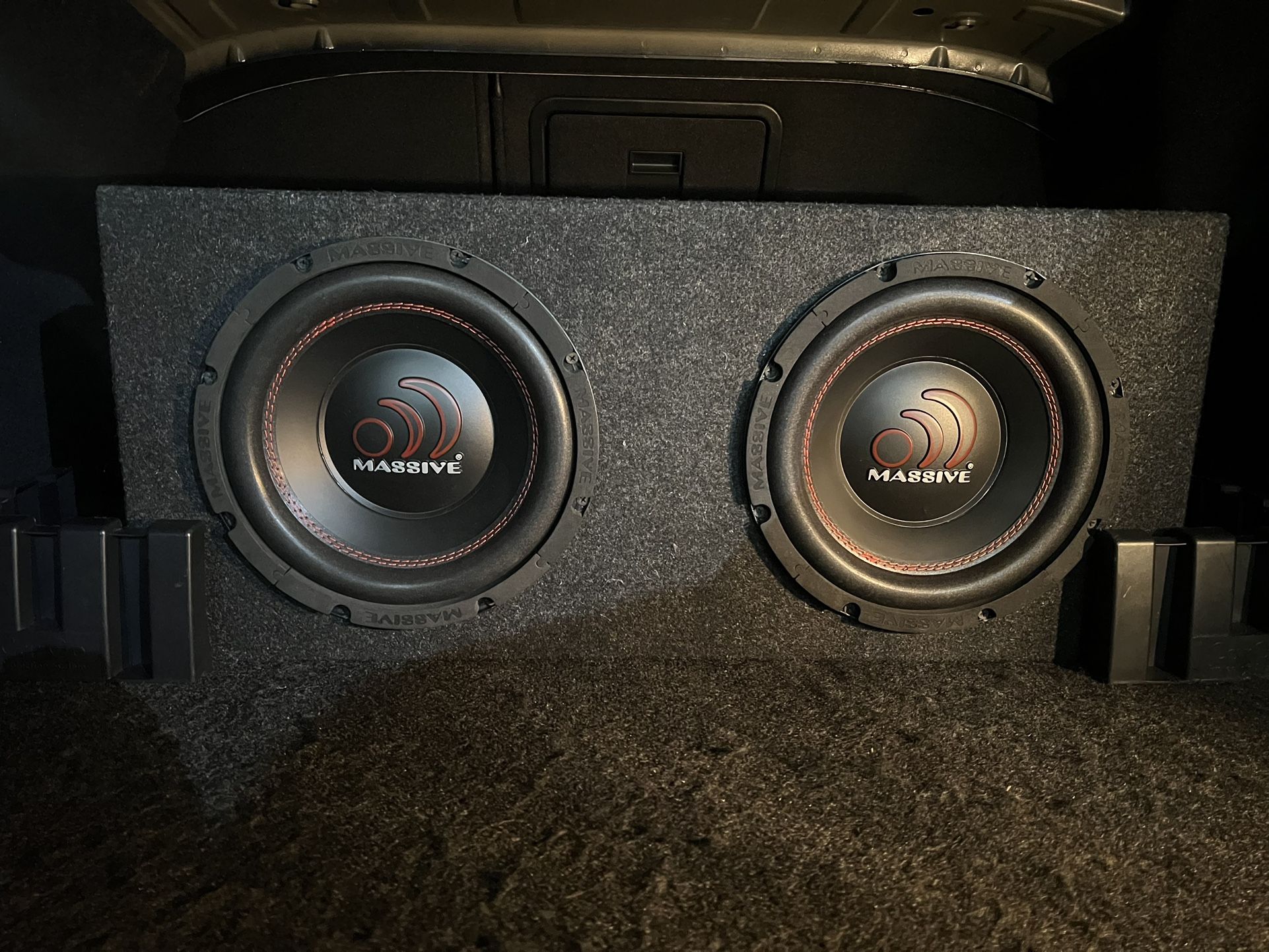 2 10inch Massive Audio Subwoofers / W Amp 