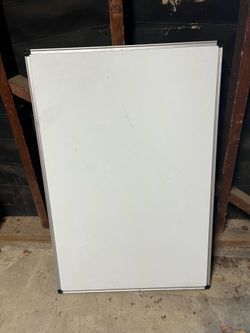 Large dry erase board, double sided -1 side still sealed with plastic and unused