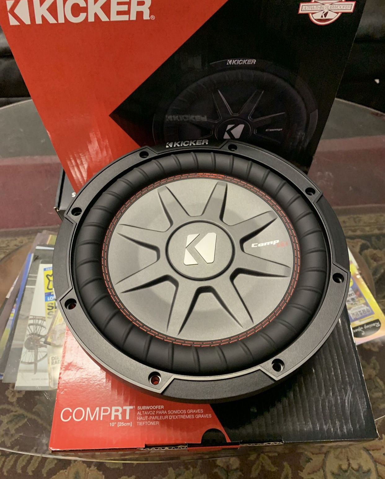 Kicker Car Audio 10 Inch Car Stereo Subwoofer . Thin Mount Comp R . Holiday Super Sale . $129 While They Last . New