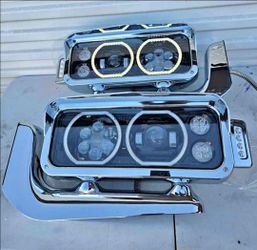 81-21 Peterbilt LED DRL Projector Headlights Luces Focos Micas Faros Faroles Headlamps