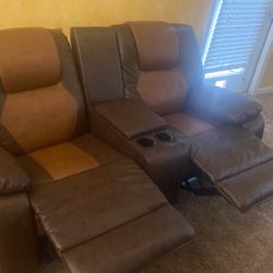 Beautiful Rocking Recliner Sofa. 