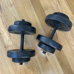 Adjustable dumbbells