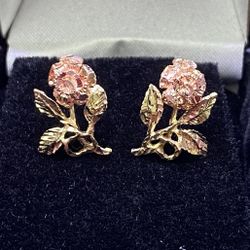 14k Rose Earrings 