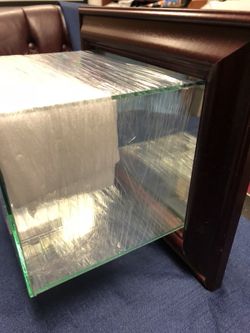 Deluxe Mini-Helmet, Baseball, or Hockey Puck Wall Mount (Walnut Frame) Display Case!