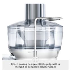 Breville BJE200REF Compact Juice Fountain Centrifugal Juicer – Silver (Excellent Condition)