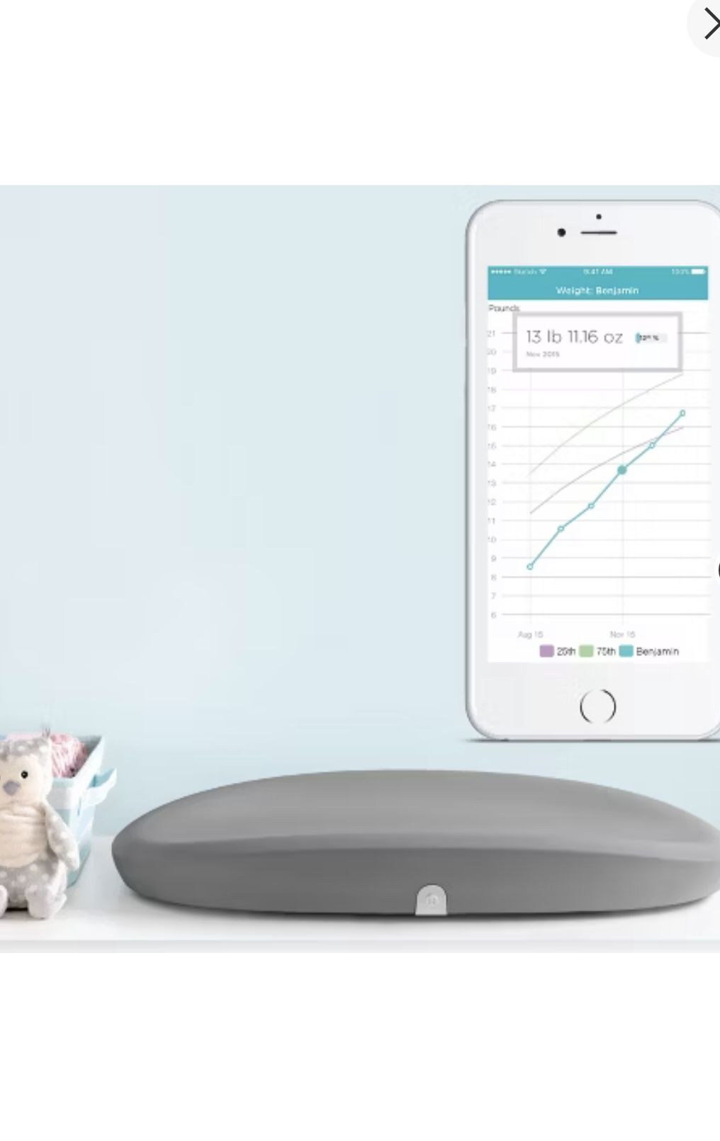Hatch Grow Smart Changing Pad &Scale