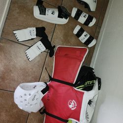 Taekwondo Child Equipment Duffel Bag & Sparring Protective Gear 