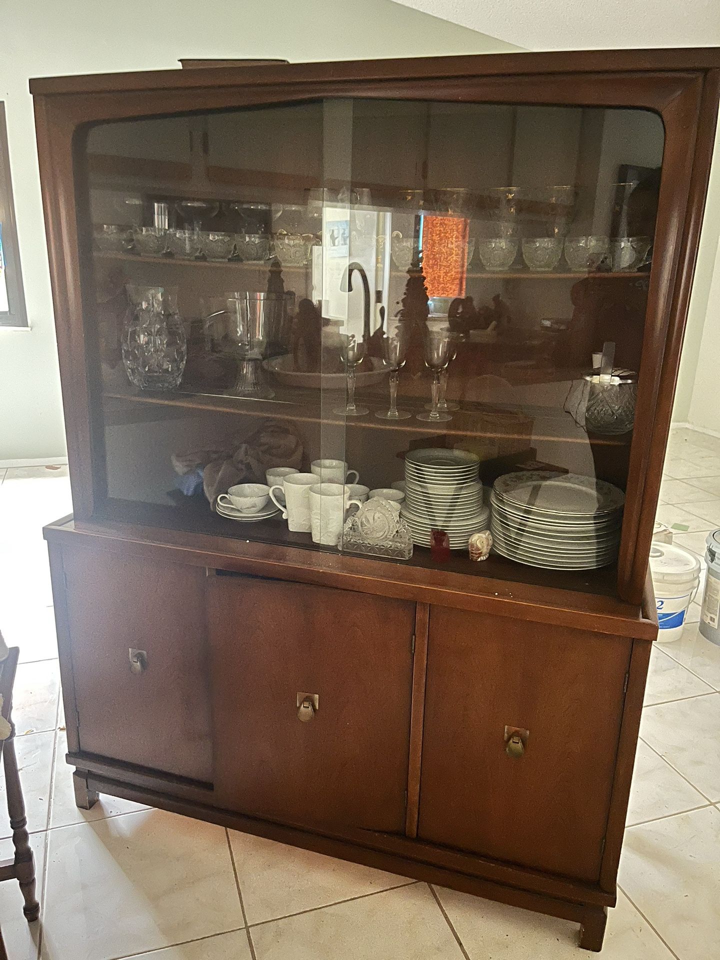 Mid Century Modern Dining Room Hutch China Cabinet Buffet