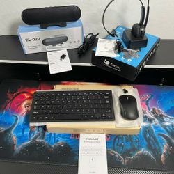 New Bundle Deal Wireless Keyboard And Mouse, Wireless Headset, and Desktop RGB Speaker, 3 for 1 Resale Special While Supplies Last, First Come First S