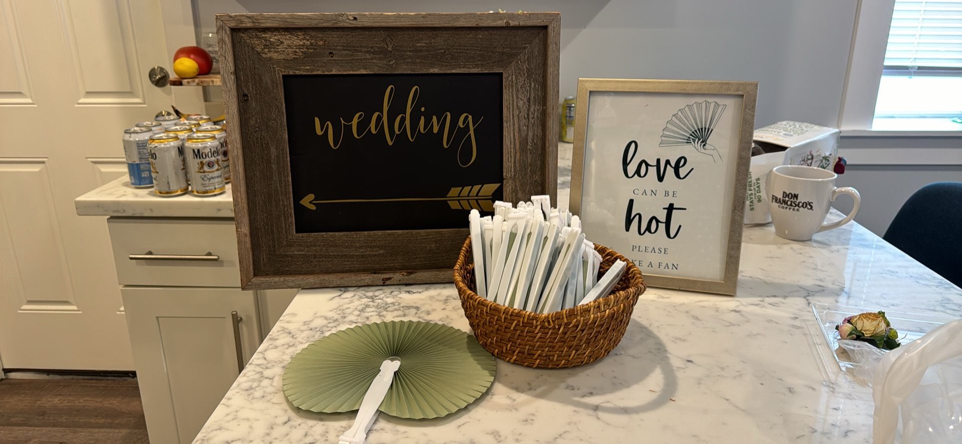 Wedding Signs And Paper Fans 
