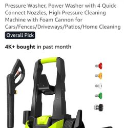 Power Washer LWQ 2.5 GPM Water Flow QUICK Connect Nozzles And Soap Dispenser 