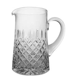 Late 20th Century Vista Alegre Group Atlantis Fine Cut Crystal Pitcher