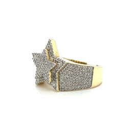 10kt Gold Diamond Star Ring Size 10 8.50grams 153516 2