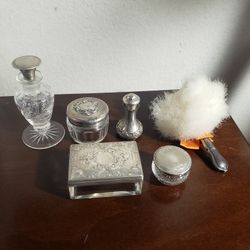 Antique Victorian Sterling Silver Vanity Set