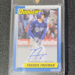 Freddie Freeman on card Auto 2025 Topps Update 1990 35th Anniversary Autograph 