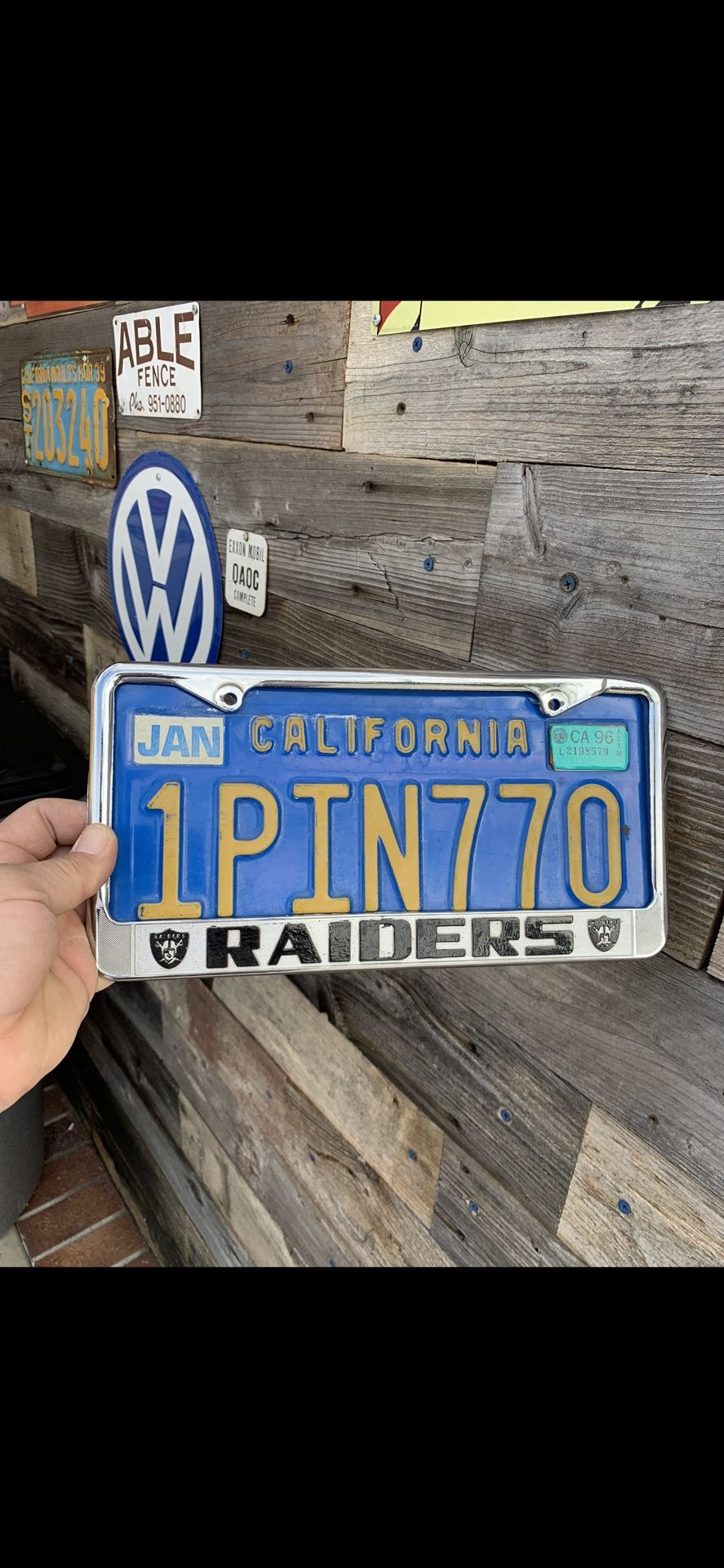 Vintage License Plate Frame