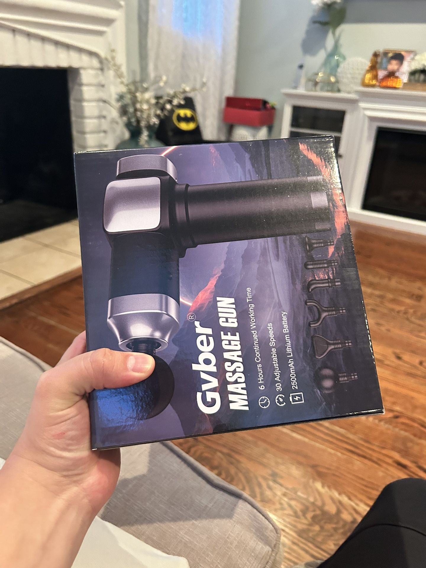 KUPAKY Massage Gun, Deep Tissue Massage Gun for Pain Relief, Handheld Electric Muscle Back Massager, Super Quiet Percussion Electric Massager with 30