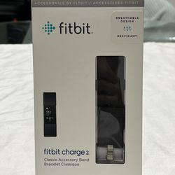 Fitbit Charge 2 Classic Band. Tracker Not Included. Size L. Black. FB160SBBKL