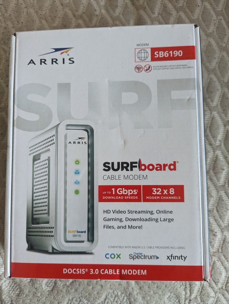 ARRIS - SURFboard SB6190 32 x 8 DOCSIS 3.0 Cable Modem
