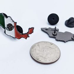 Mexico Pin For Caps Clothing Enamel Badge Mexican Flag pin Map of Mexico Pin