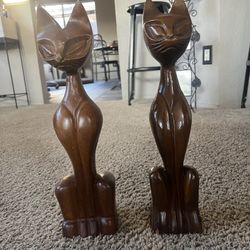 Vintage Cat Statues 