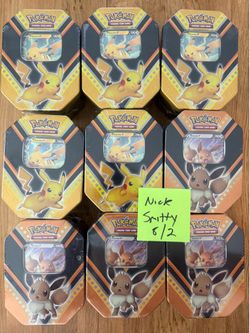 2020 Pokemon TCG V Pikachu Eevee Powers Tins - Factory Sealed