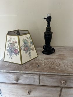 Lamp With Flowery Shade