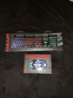 New pro gaming keyboard with led keys and mouse