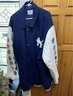 Vtg G-III NY Yankees 26-Time World Series Wool Leather Jacket 5XL MLB