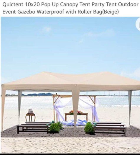 Canopy Tent New 20x10  Expandable Tan 