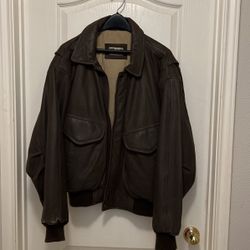 Men’s Leather Bomber Jacket 