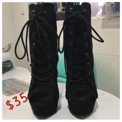 Black booties size 6.5